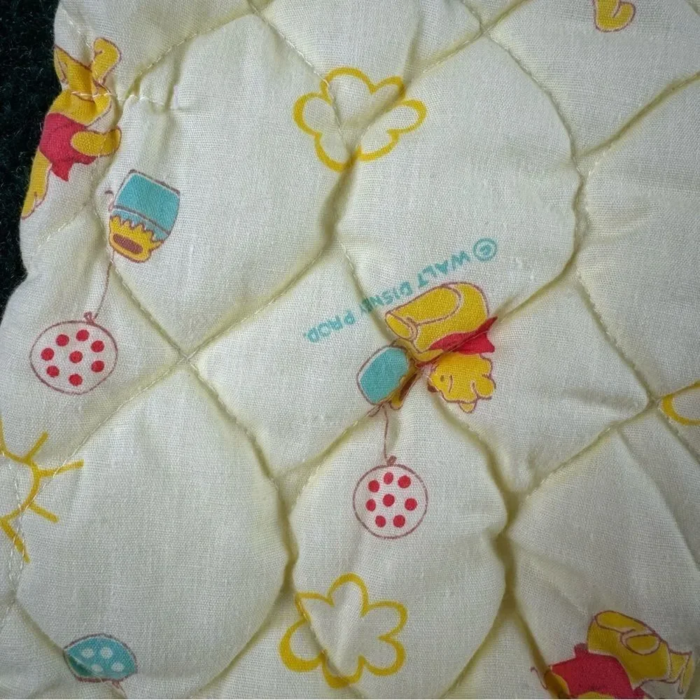 Disney WINNIE THE POOH Full Body Hooded Quilted Baby Snowsuit Size 6-12 Months